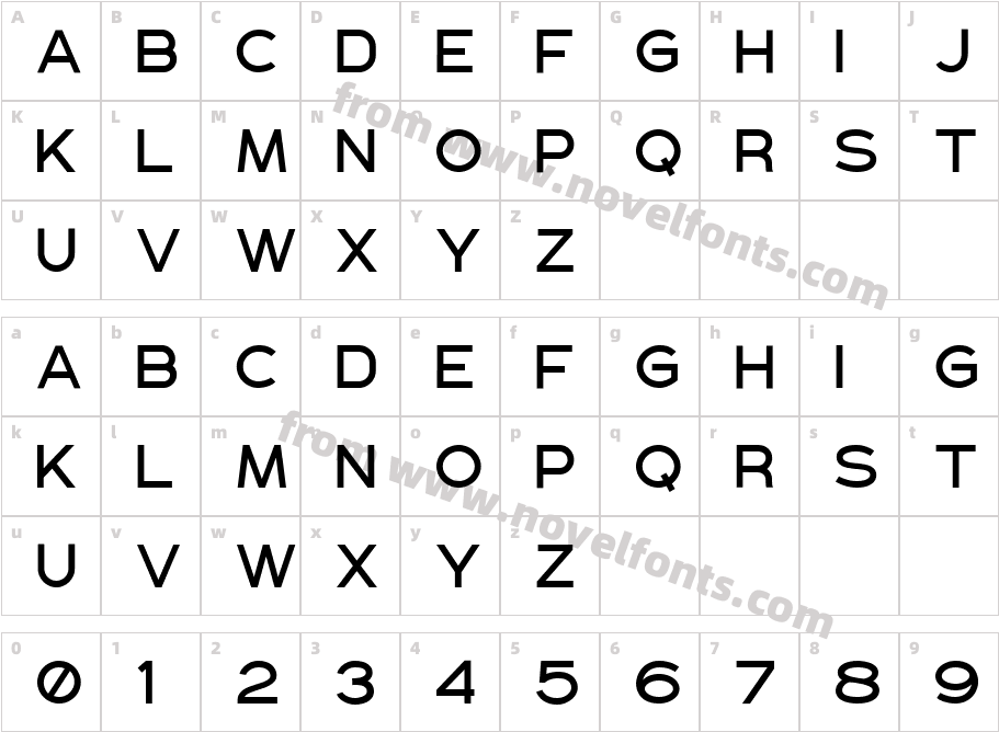 Wardrum RegularCharacter Map