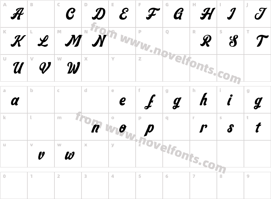 Waringin RegularCharacter Map