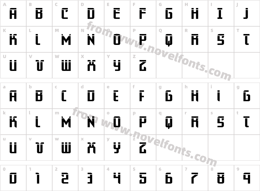 Warriatron Laser StraightCharacter Map