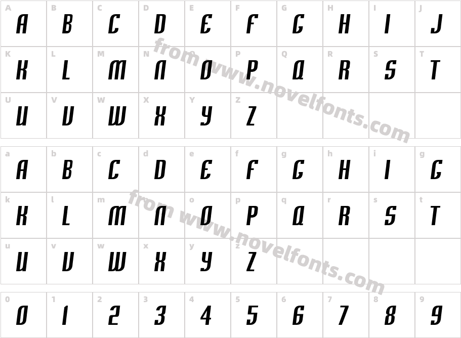 Warrior Sports Brand 1Character Map