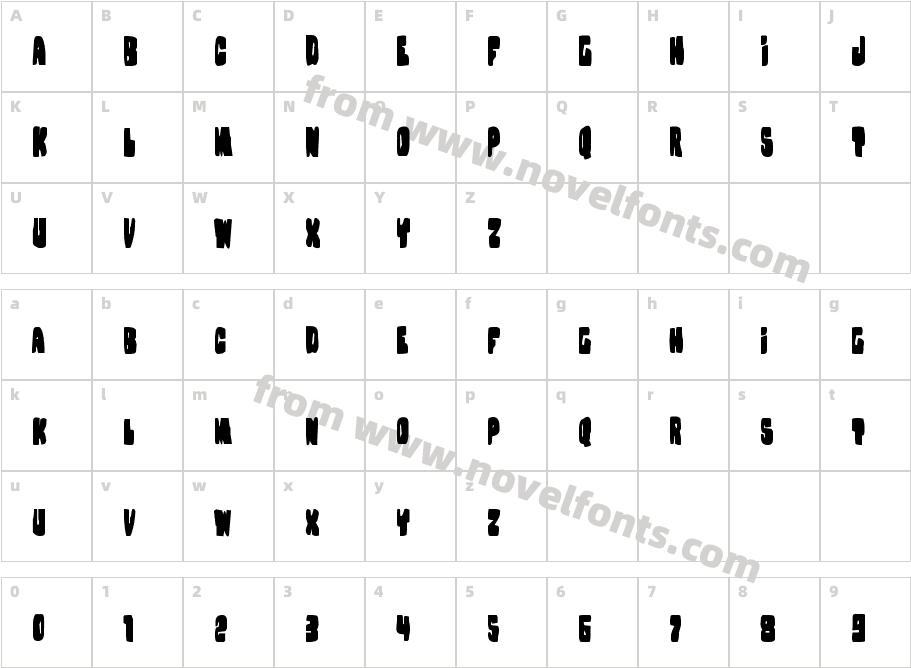 Nobody's Home CondensedCharacter Map