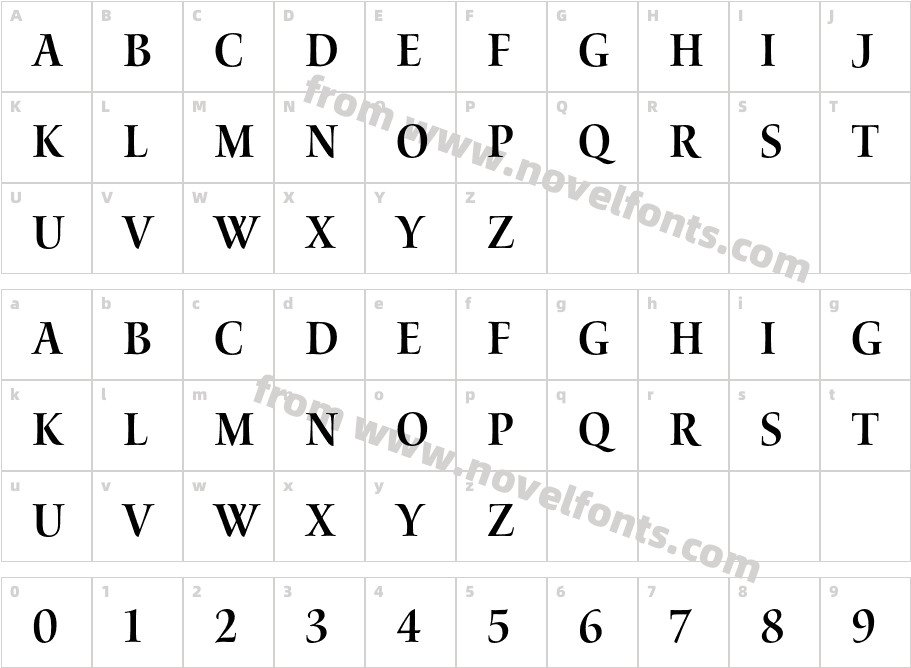 Waters Titling Pro Sb ScnCharacter Map