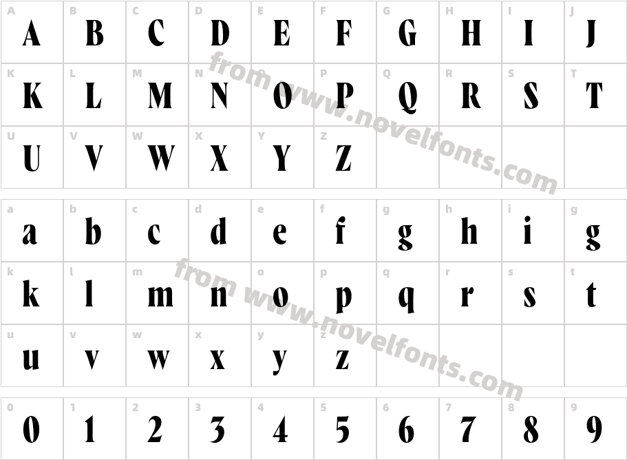 Wayfinder CF BoldCharacter Map