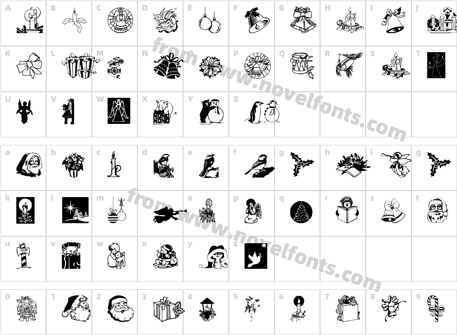 Noel DingbatsCharacter Map