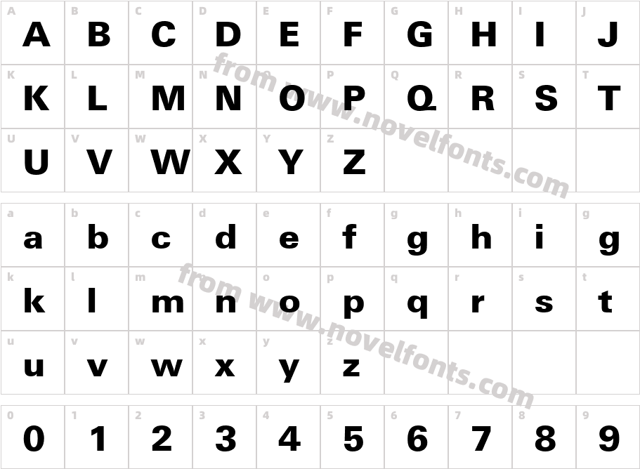 Weidmueller BoldCharacter Map