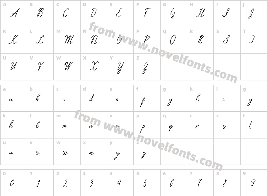 Wella Atimbo Cyrillic ScriptCharacter Map