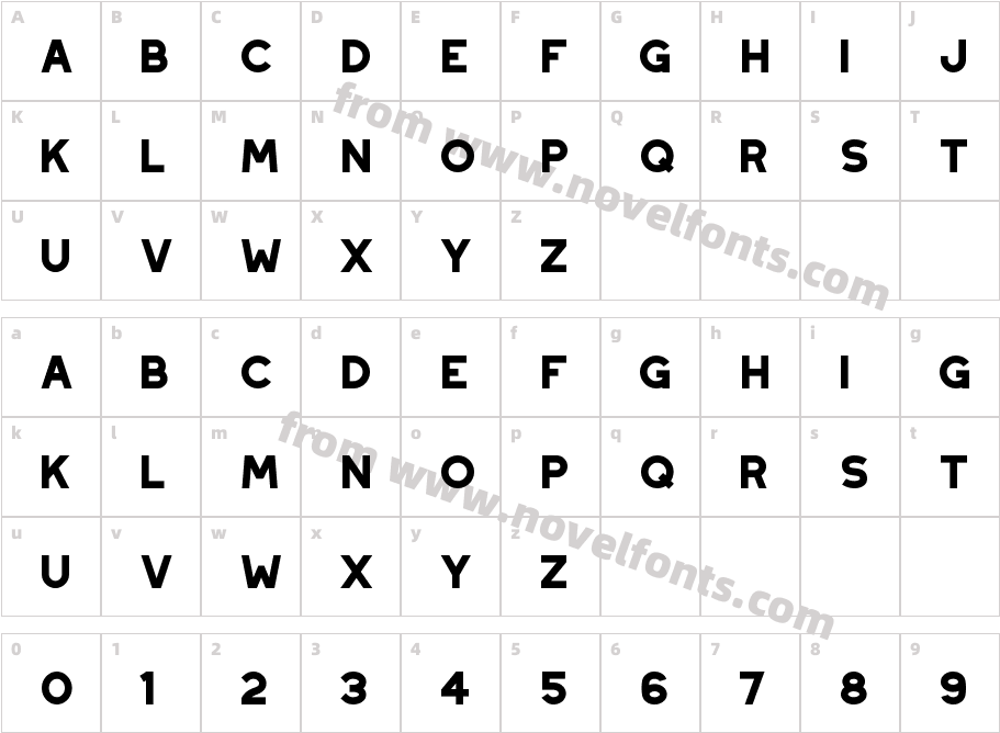 Westmount Extra BoldCharacter Map