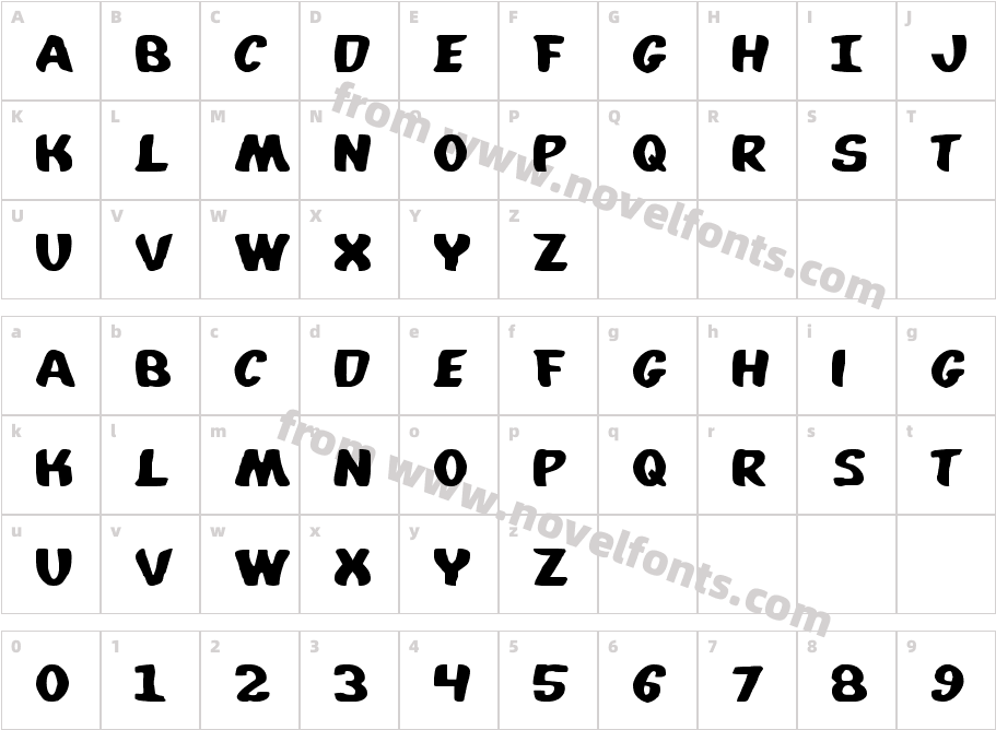 Whatafont ExpandedCharacter Map