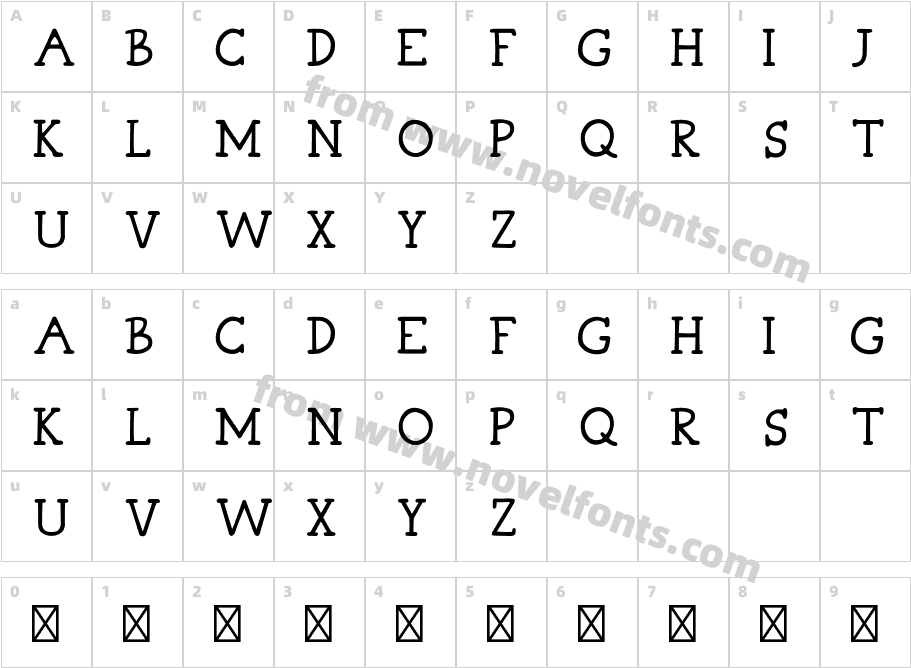 White Pine RegularCharacter Map