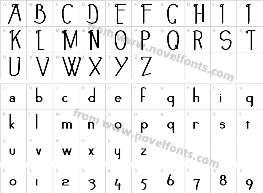 Noir-et-Blanc BoldCharacter Map