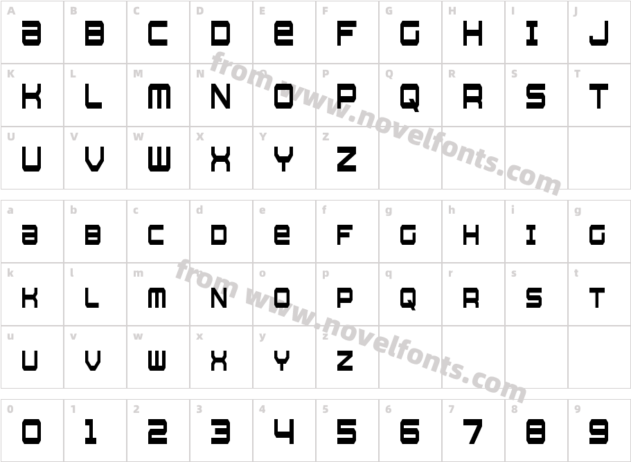 Whittle CondensedCharacter Map