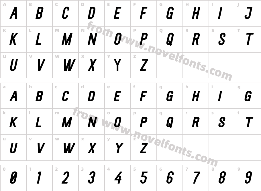 Whoops Black ItalicCharacter Map