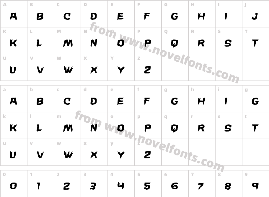 Wicker Man Semi ItalicCharacter Map