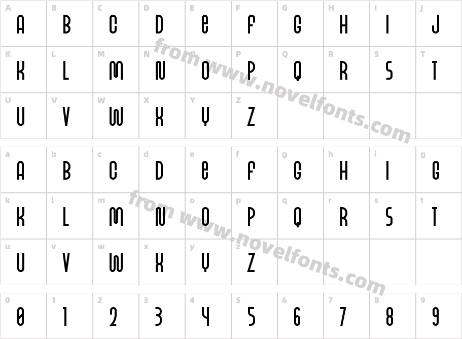 Wild Wide Condensed BoldCharacter Map