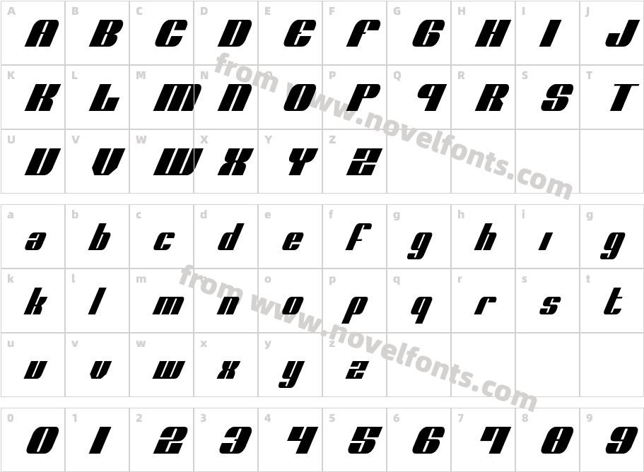 Nolo Contendre Cond ItalCharacter Map