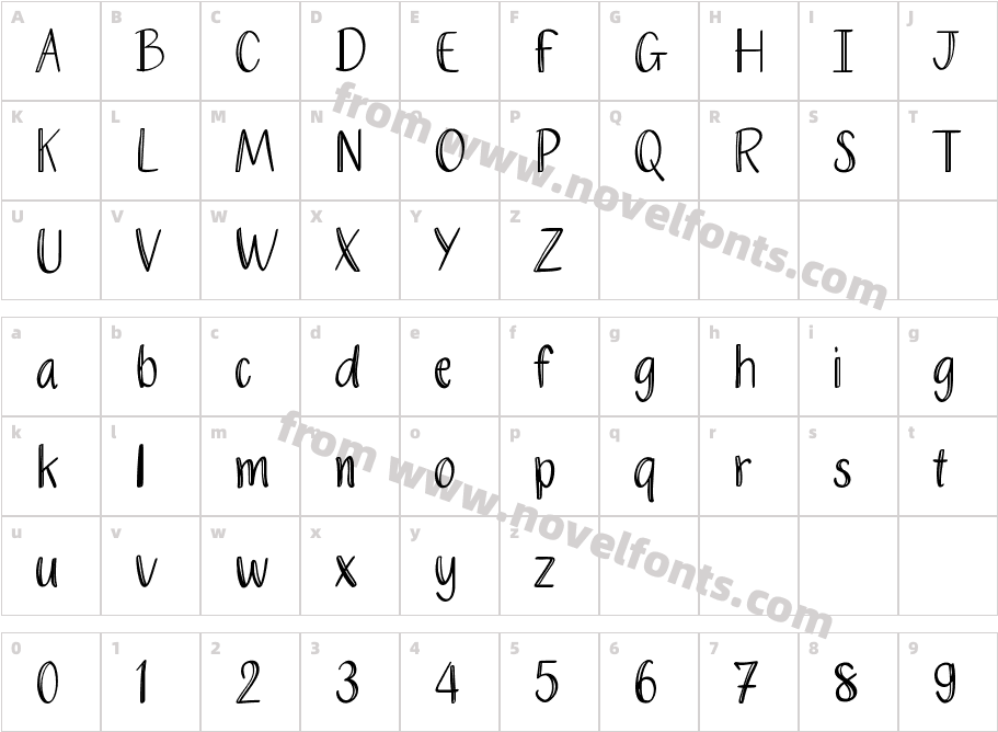 Willkie RegularCharacter Map