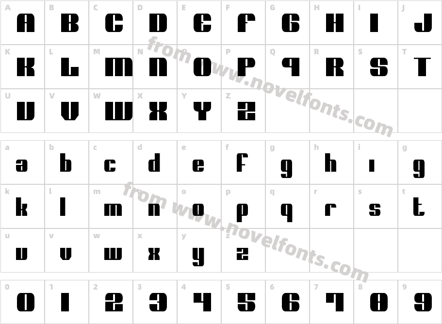 Nolo Contendre CondensedCharacter Map