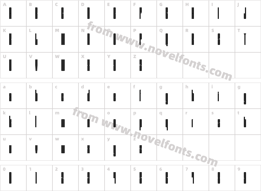 Windstone Black Ultra CondensedCharacter Map
