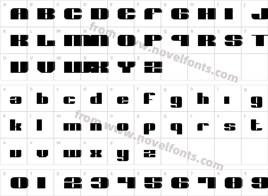 Nolo Contendre ExpandedCharacter Map