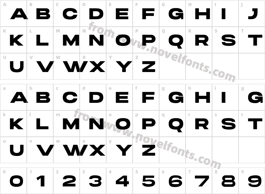 Winong Extended BoldCharacter Map