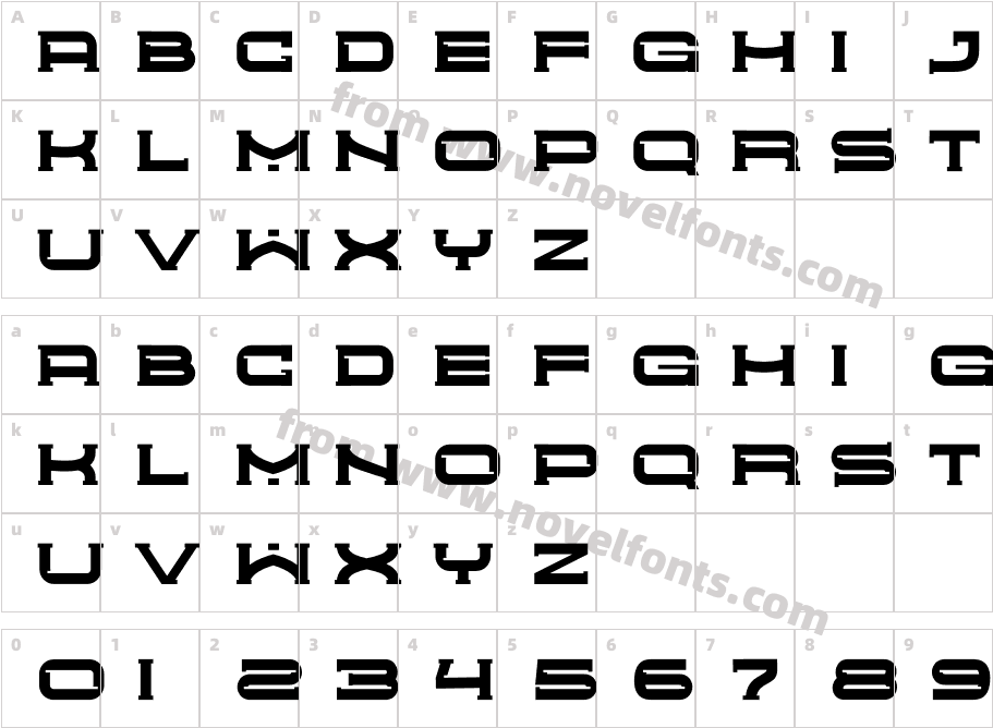 Wones RegularCharacter Map