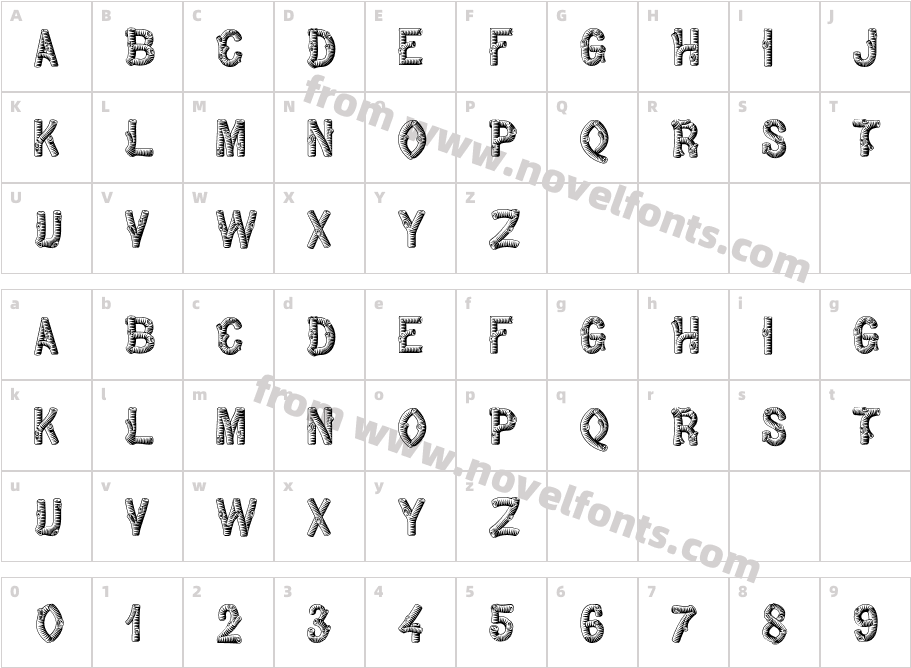 Wood Works PlainCharacter Map