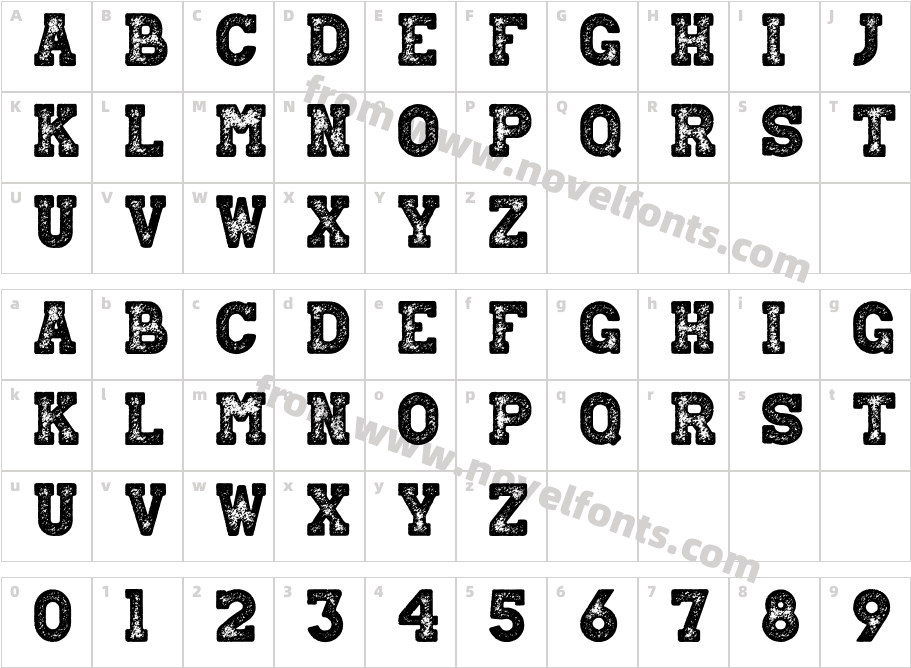 Woodblock Slab RoughCharacter Map