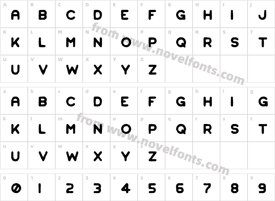 Woodcrafter Sans BoldCharacter Map