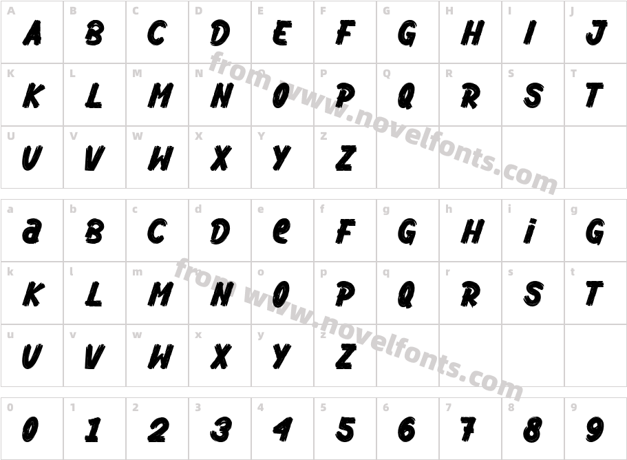 Wooden BrushCharacter Map