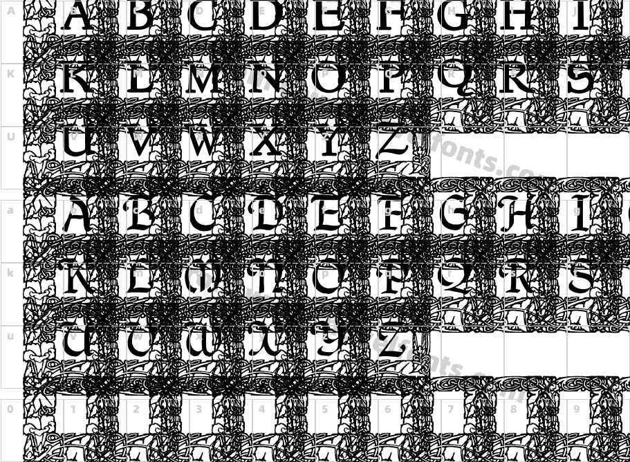 Woodland_ InitialsCharacter Map