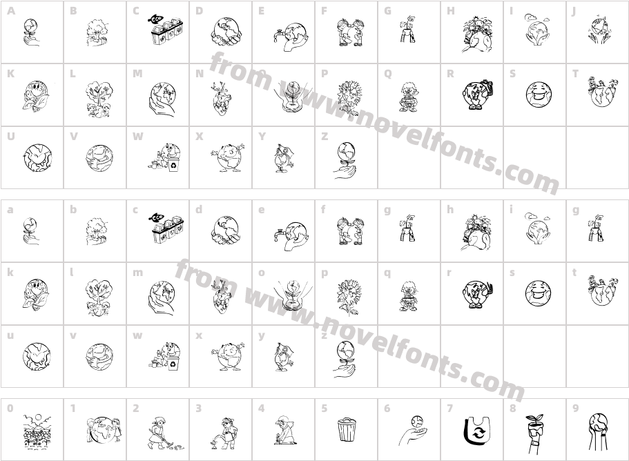 World Environment RegularCharacter Map
