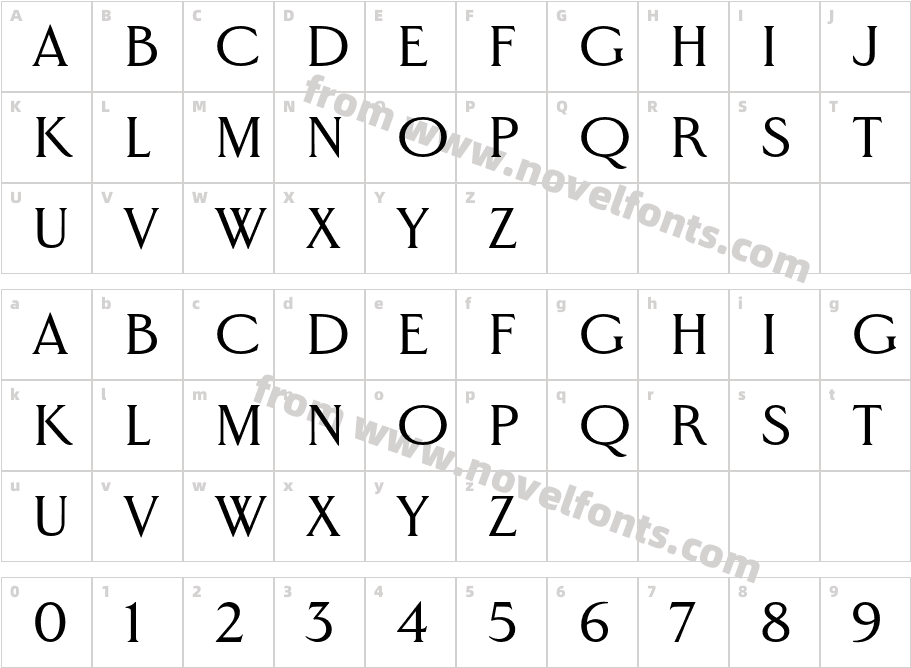 Worthington Arcade RegularCharacter Map