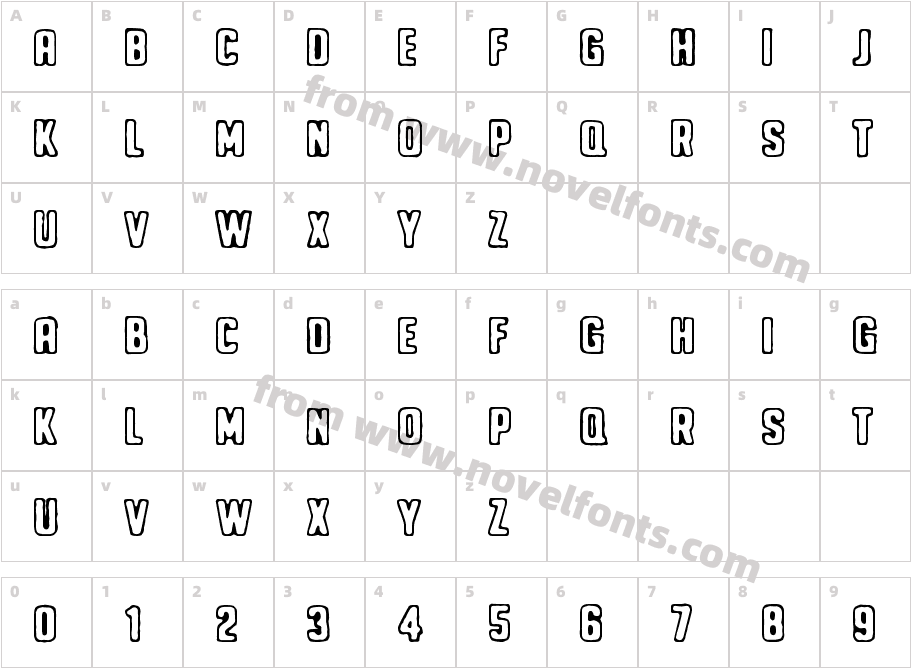 NoppalukematCharacter Map