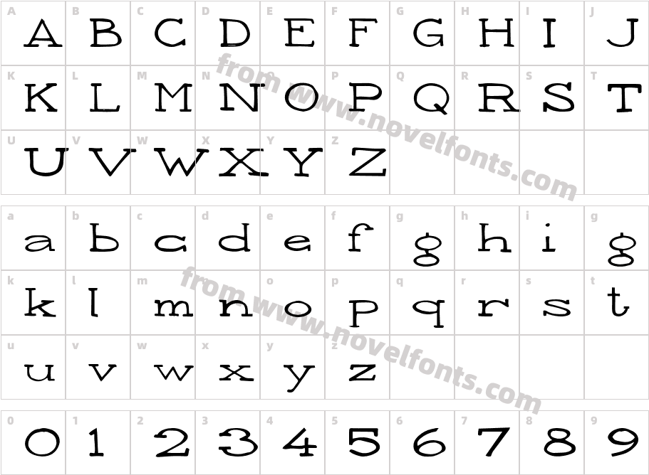 WriteroCharacter Map
