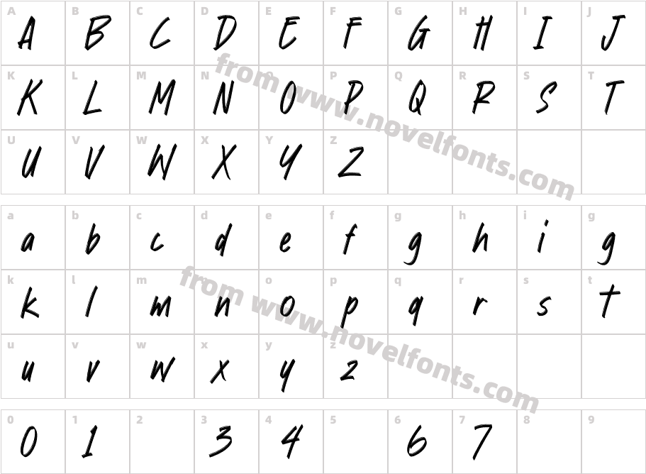 Written By Himself RegularCharacter Map