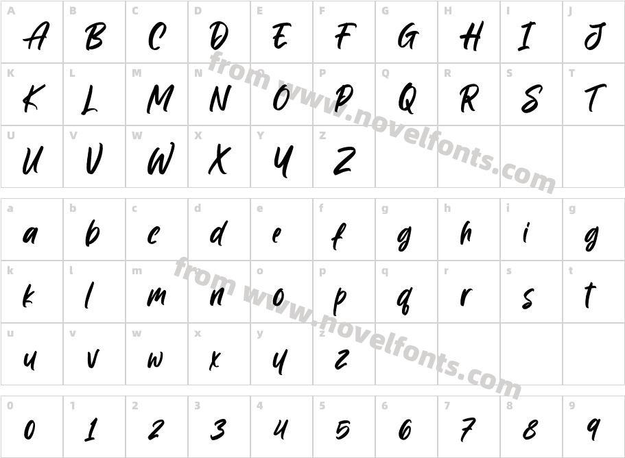 Wyattiky RegularCharacter Map