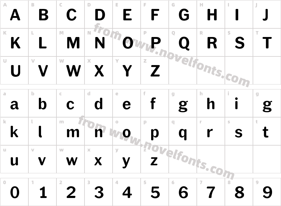 Xpress Rounded Demi BoldCharacter Map