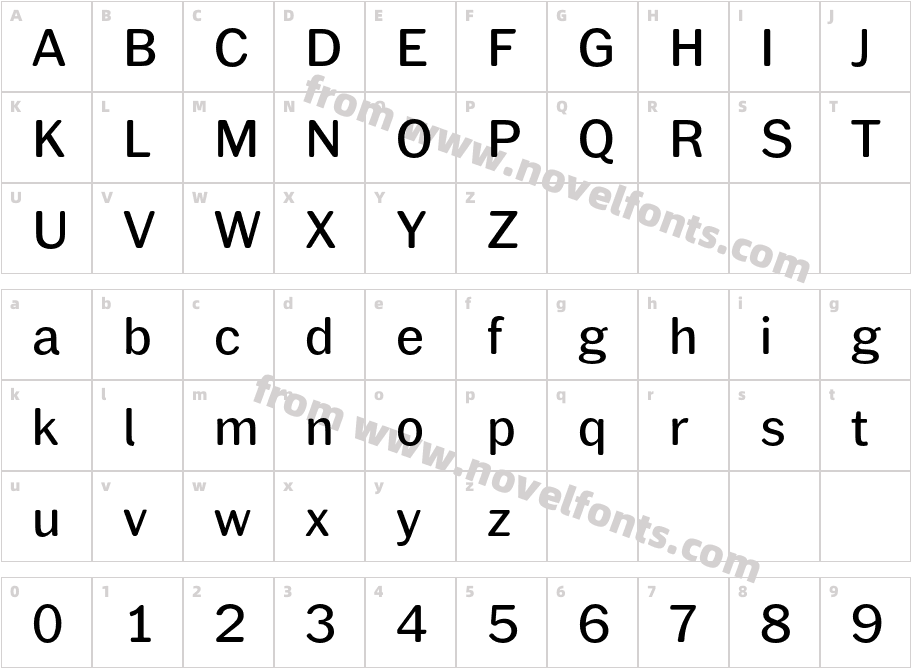 Xpress Rounded RegularCharacter Map