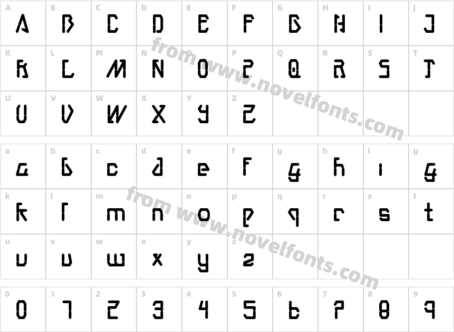 Xuneza RegularCharacter Map