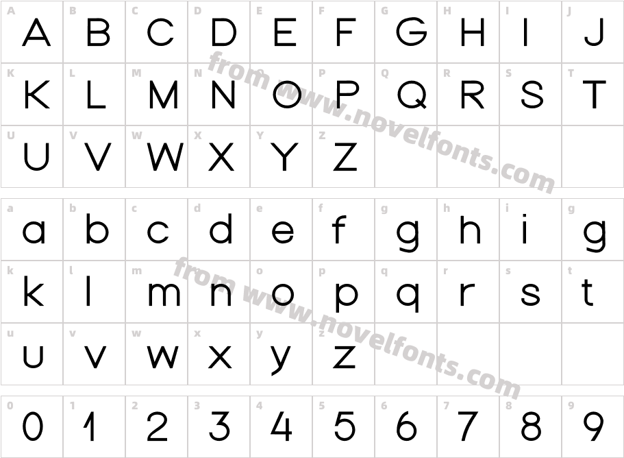 Nordica Classic Light ExtendedCharacter Map