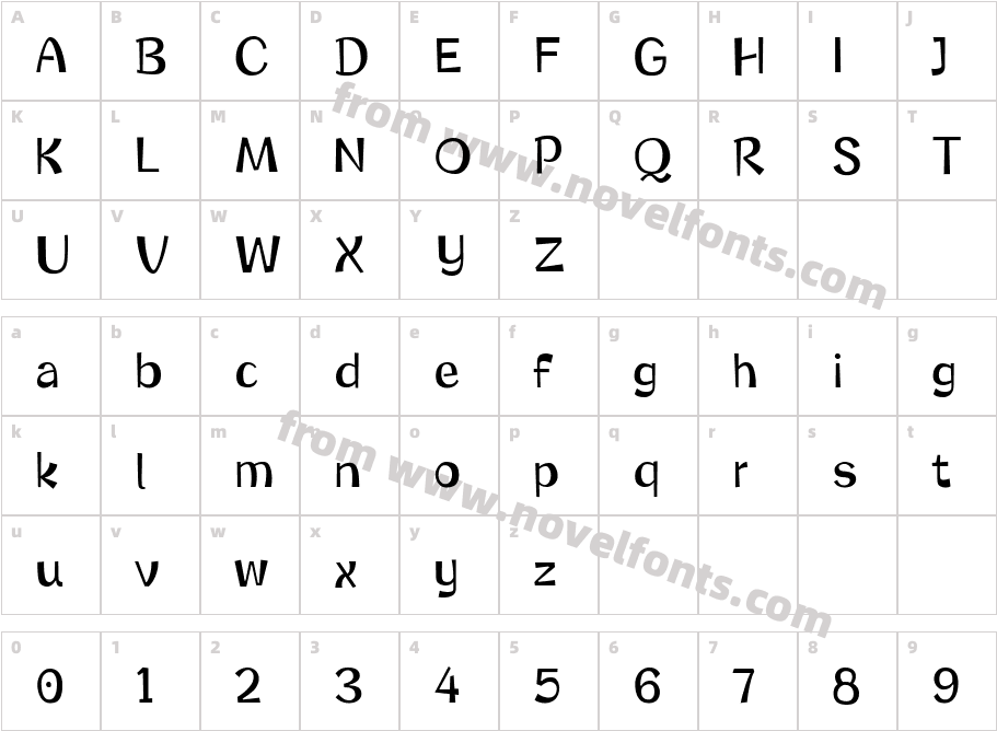 YEFONT Back To Childhood RegularCharacter Map