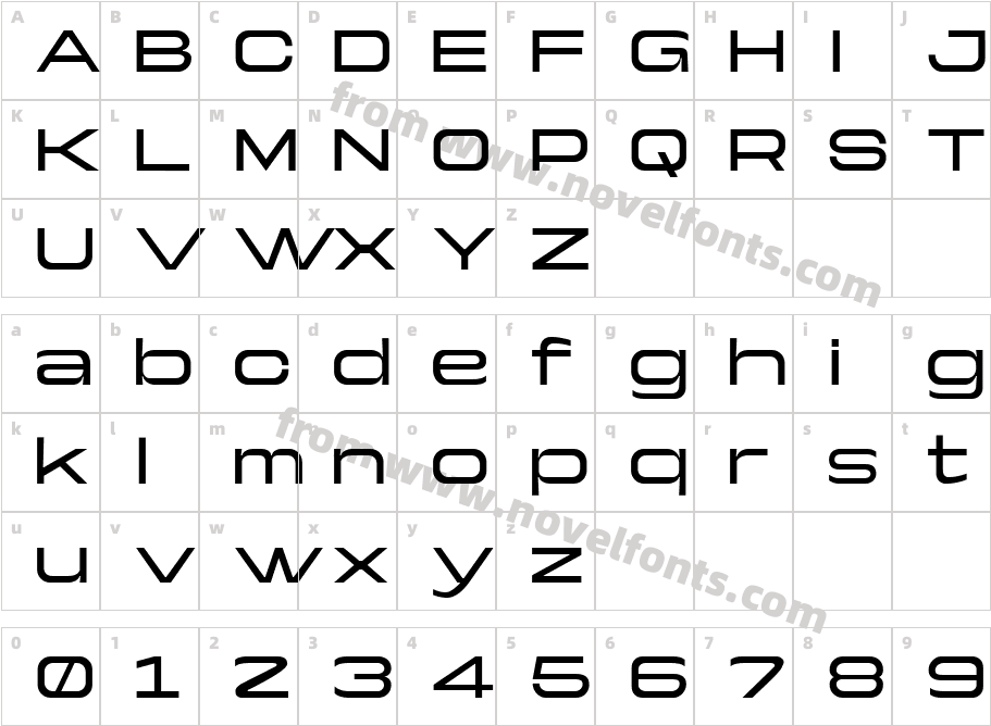 Yapari Trial MediumCharacter Map
