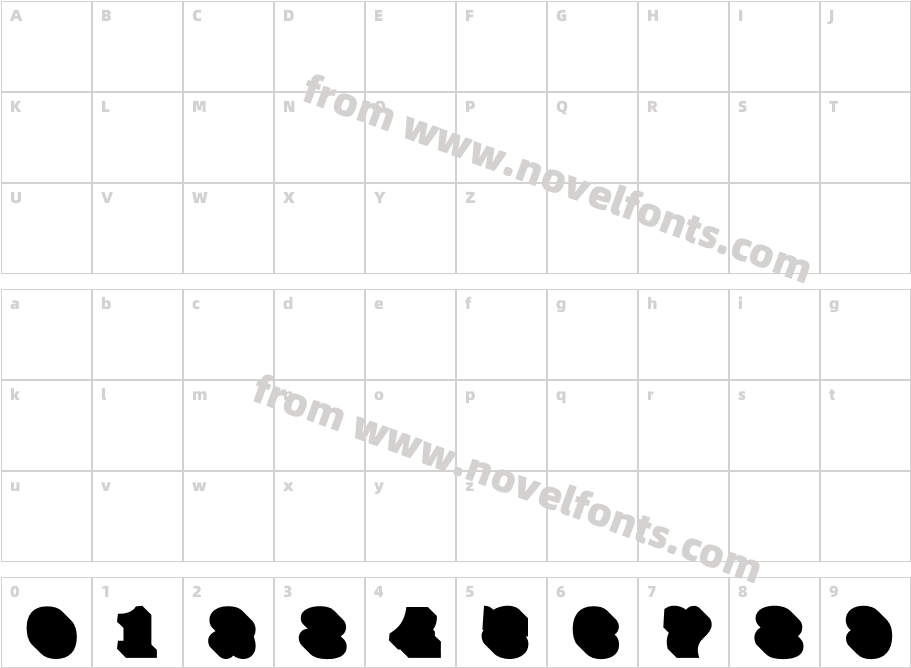 Yellow Numbers Reg3D ShadowCharacter Map