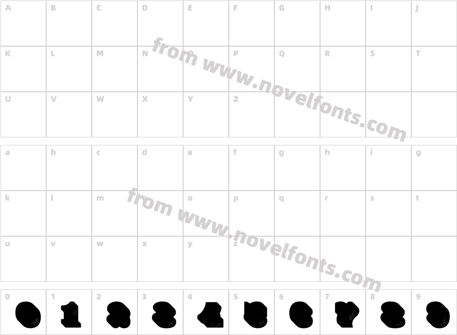 Yellow Numbers Rough 3D AltCharacter Map