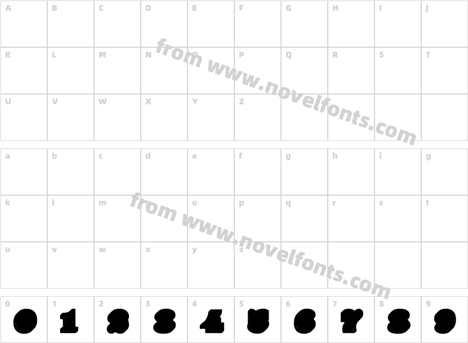 Yellow Numbers Rough 3DCharacter Map