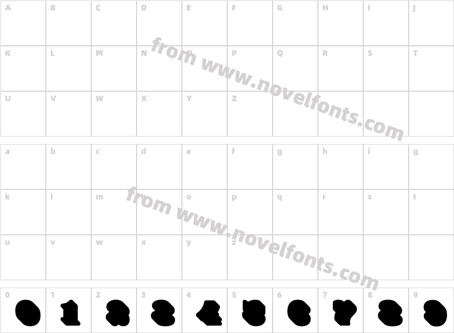 Yellow Numbers Soft3D AltCharacter Map