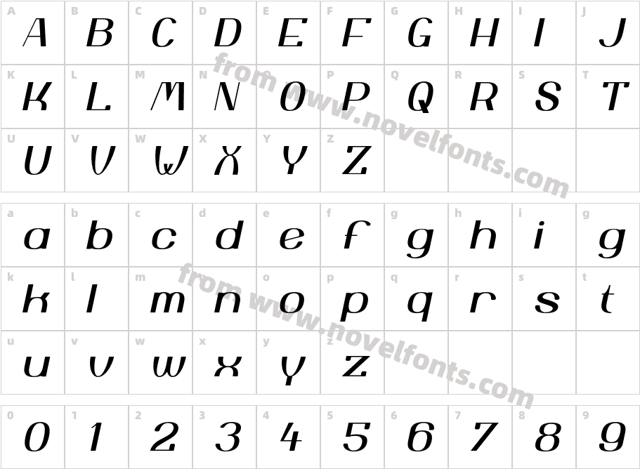 Yiggivoo Unicode ItalicCharacter Map
