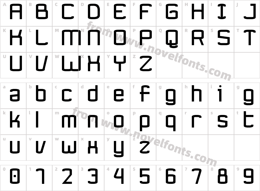 Ynnovatta Gruesa+Character Map
