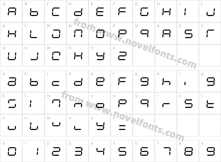 Yourname D7 Financial SquareCharacter Map