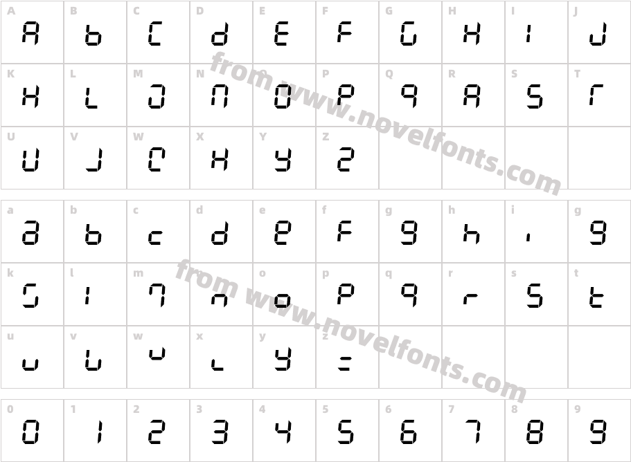 Yourname D7 Industrial NarrowCharacter Map